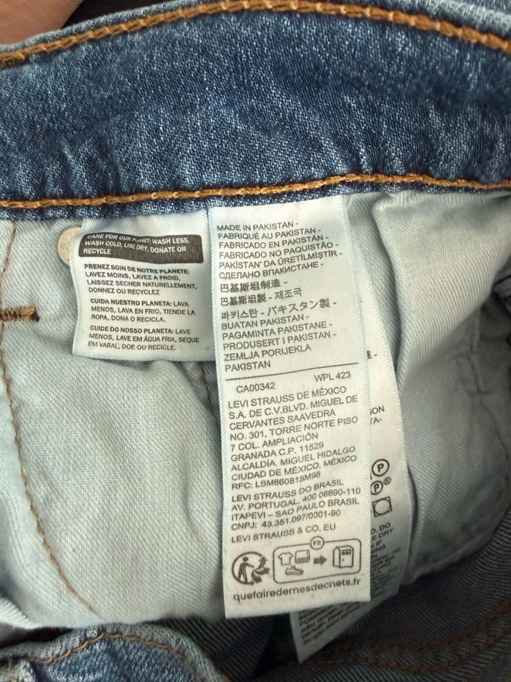 Levis wash leg